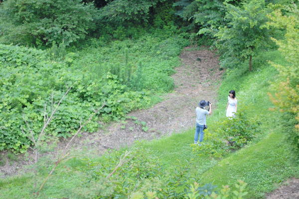 キートスの庭で撮影