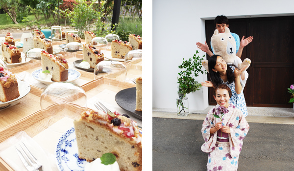 お茶菓子とおとなばさんとベンジャミン