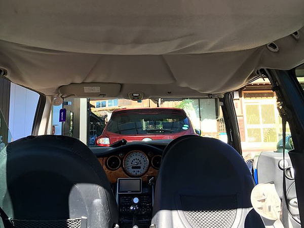 ミニ クーパー　ルーフライナー張り替え前