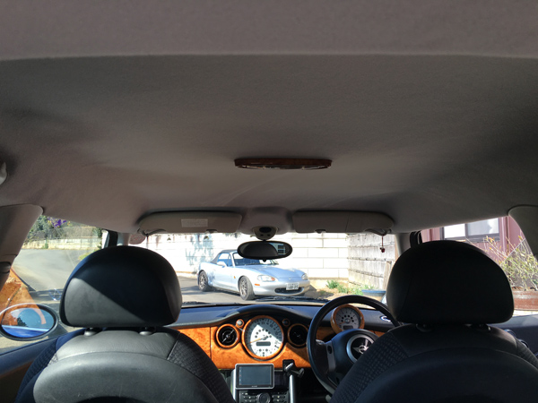 ミニ クーパー ルーフライナー張り替え後