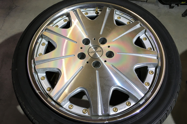 トヨタ セルシオ　社外（ワーク）ホイールリペア前