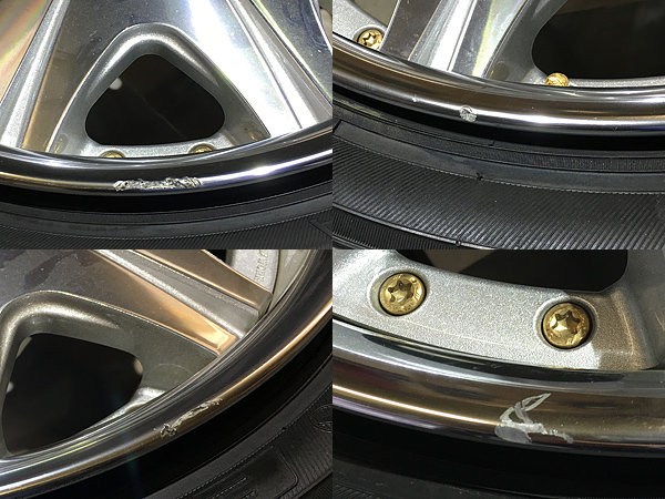 トヨタ セルシオ　社外（ワーク）ホイールリペア前