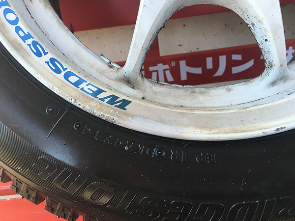 ポロ　社外ホイール歪み修理後