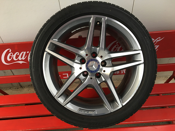 ベンツ ＡＭＧ　純正ポリッシュホイール リペア前